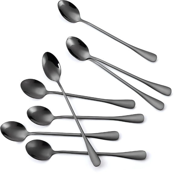 ACDANC 8-Piece 8in Spoon Set,Iced Tea Spoons with Long Handle,Stainless Steel
