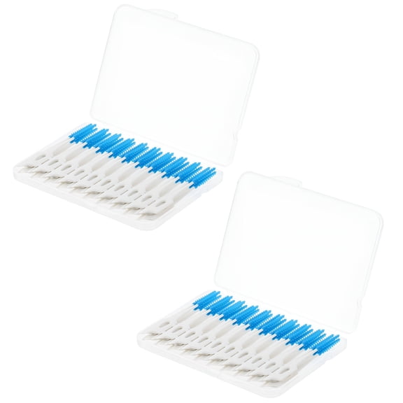 ACDANC 80 Pcs Gum Interdental Brush Toothpicks Floss Dispenser Teeth Hygienicer Flossers Tool