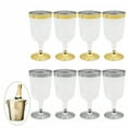 thumbnail image 1 of ACDANC 8Pcs Champagne Flutes Plastic 6 oz Disposable Martini Glasses Champagne Flutes Glass for Party Wedding Family Mix2, 1 of 7