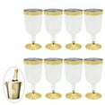 thumbnail image 1 of ACDANC 8Pcs Champagne Flutes Plastic 6 oz Martini Glasses Champagne Flutes for Parties Wedding Decoration Friend Gathering Gold, 1 of 7