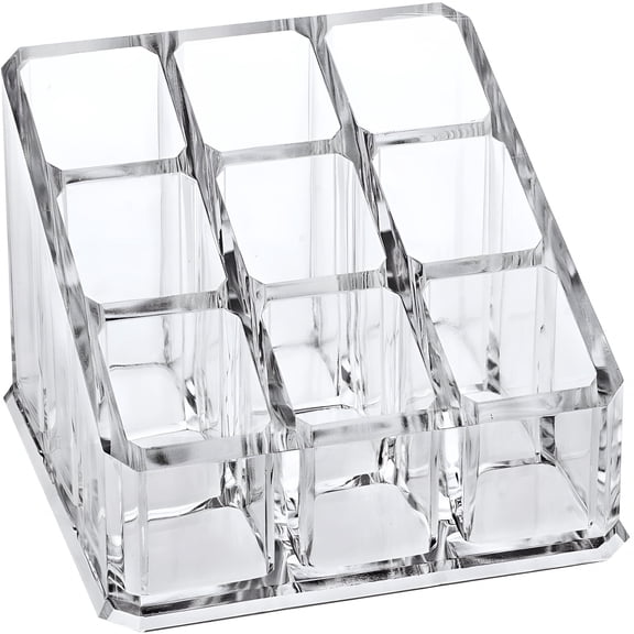 ACDANC 9 Slots Clear Acrylic Lipstick Holder For Vanity Makeup Organizers And Storage Transparent Cosmetic Storage