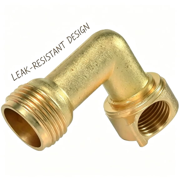 ACDANC 90 Degree Hose Elbow,Garden Hose Fittings,Rv Sewer Hose Fittings,Brass,Each