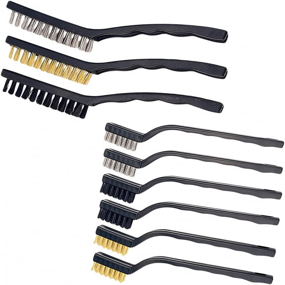 ACDANC 9pcs Stainless Steel Wire Brush Stainless Steel Cleaner Wheel Cleaner Car Set Metal Brush Stainless Steel Scratch Brush Wire Cleaning Brush Paint Cleaning Tools Wire Mini