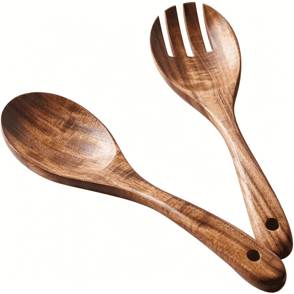 ACDANC Acacia Salad Servers,10-inch,set of 2 salad tongs for serving