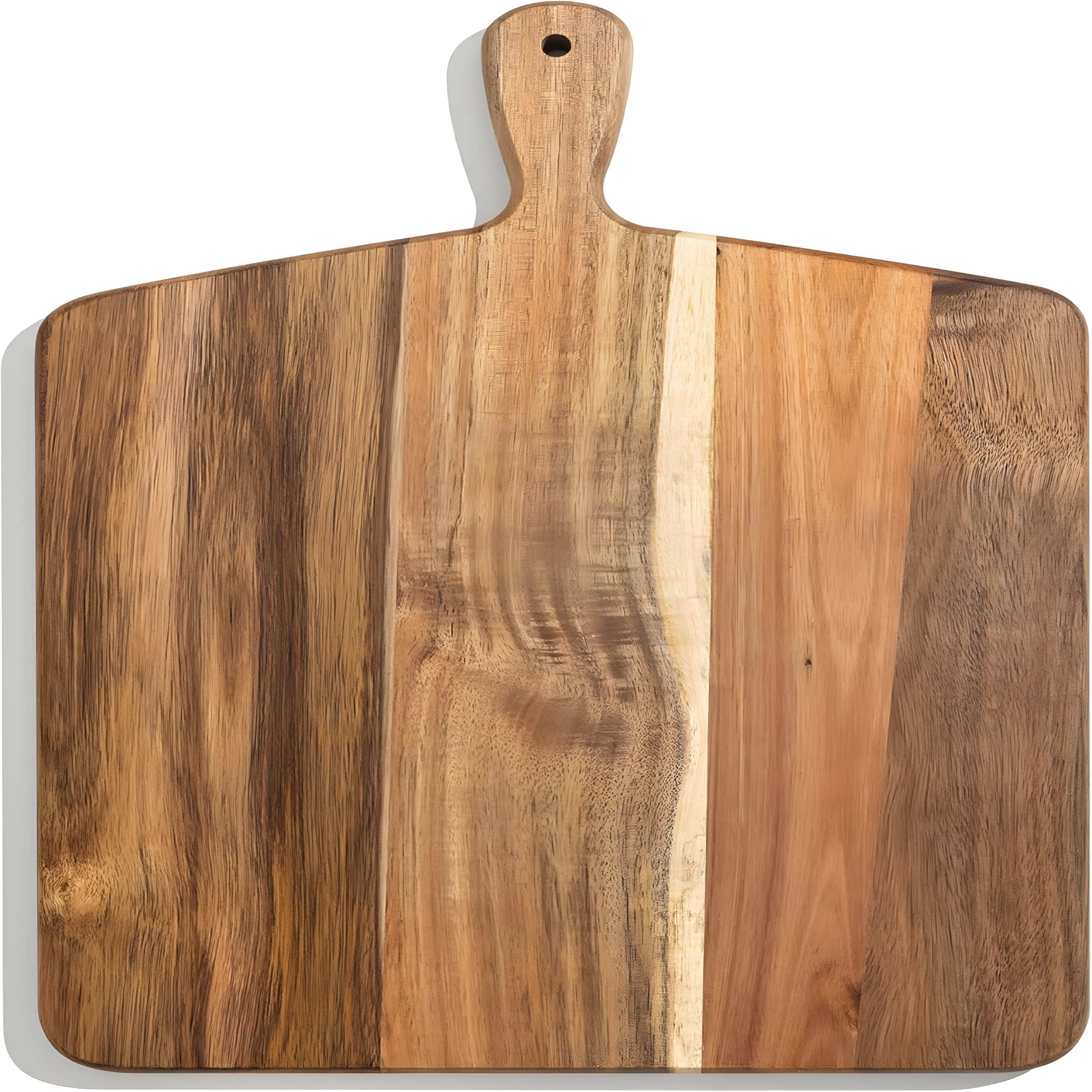 ACDANC Acacia Wood Cutting Board and Chopping Board with Handle for Meat,Cheese Board,Vegetables,Bread,And Charcuterie - Decorative Wooden Serving Board for Kitchen and Dining Room,17" X 13"