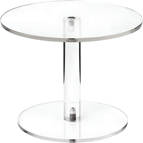 ACDANC Acrylic Cake Stand,Round Cake Stands for Dessert Table,Clear Cupcake Stand for Birthday Party,Pastry Candy Pizza Display Riser for Wedding Event (Small 7.8in)