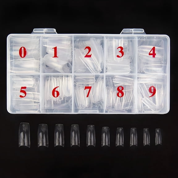 ACDANC Acrylic Nail Tips White 500Pcs French Artificial False Tip for Manicure Nails Art Salons & Home DIY