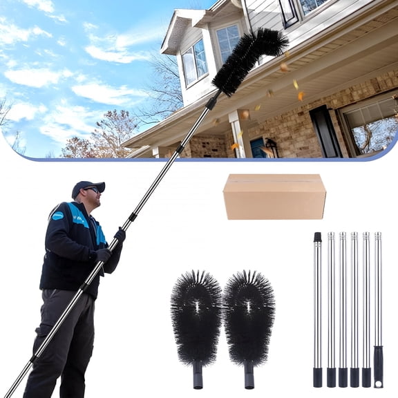 ACDANC Gutter Cleaning Tool,Extendable Roof Cleaner for Easy Gutter & Roof Maintenance