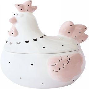 ACDANC Adorable Ceramic Chicken Cookie Jar with Lid - Lovely Kitchen Canister for Candy,Fruit,and Eggs - Charming Animal-Themed Kitchenware Decoration,for Kitchen,Home,Dining,Storage,Gift,Decor