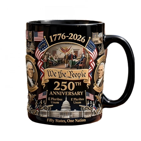 ACDANC America 250Th Anniversary "We the People"Heritage Anniversary Mug,Commemorative Semiquincentennial United States Coffee Cup,Patriotic 1776-2026 America Birthday Gift,Usa Pride Mug