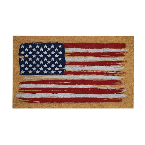 ACDANC American Flag Doormat Friends Home Door Mat Coir Doormat Outdoor Funny Independence Day Rugs Waterproof Mat for Floor Spring Decor Outdoor Entryway Mats for Home Front or Back Entrance