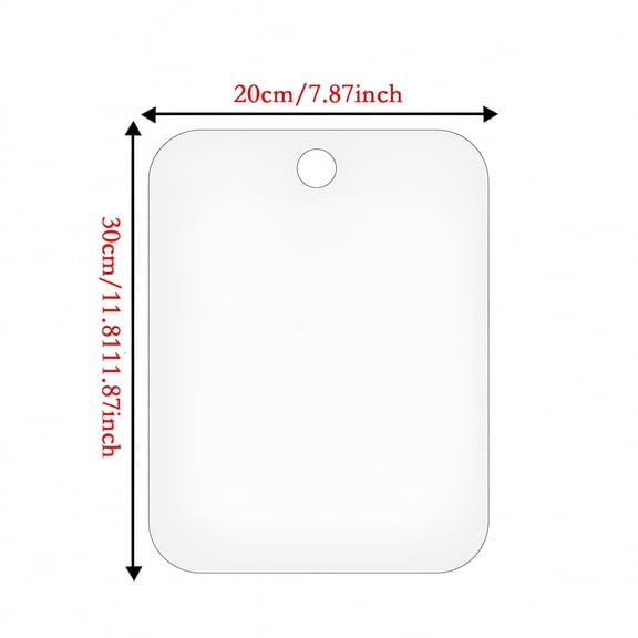 ACDANC Anti-Fog Shower Mirror Fogless Shaving Shave Acrylic Mirror Bathroom 20x30cm