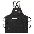 thumbnail image 1 of ACDANC Apron,Stylish Metal Buckles Chef Apron,Premium Leather Practical Use Aprons for Men,Style10, 1 of 4