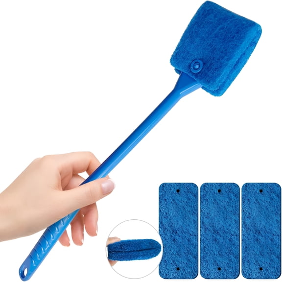 ACDANC Aquarium Cleaning Brush, Fish Tank Scrubber with Non Slip Handle 1PCS Double Sided Sponge Brush, for Aquariums and Home