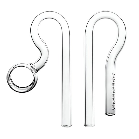 ACDANC Aquarium Glass Lily Pipe In/out Easy to Clean Glass Lily Pipe In 13mm