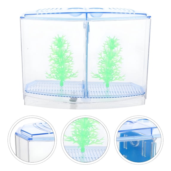 Picture of ACDANC Aquarium Round Fish Guppy Goldfish Containers Betta Tank Acrylic ...