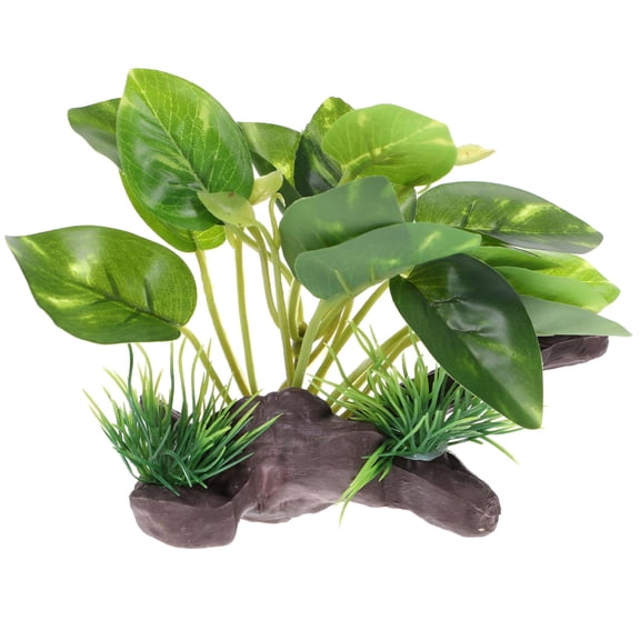 ACDANC Artificial Aquarium Plants for Betta Fish Tank, Green Plastic Aquarium Decorations and Ornaments, Realistic Aquatic Plant for Freshwater Fish Tank Landscape and Aquascape