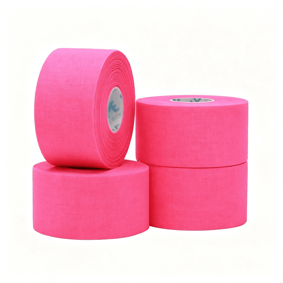 ACDANC Athletic Sports Tape 4 Packs 45Ft Per Roll Pink Strong Adhesion | for Athlete & Sport Trainers & First Aid Injury Wrap,Perfect for Fingers Ankles Wrist on Bat,Hockey Stick