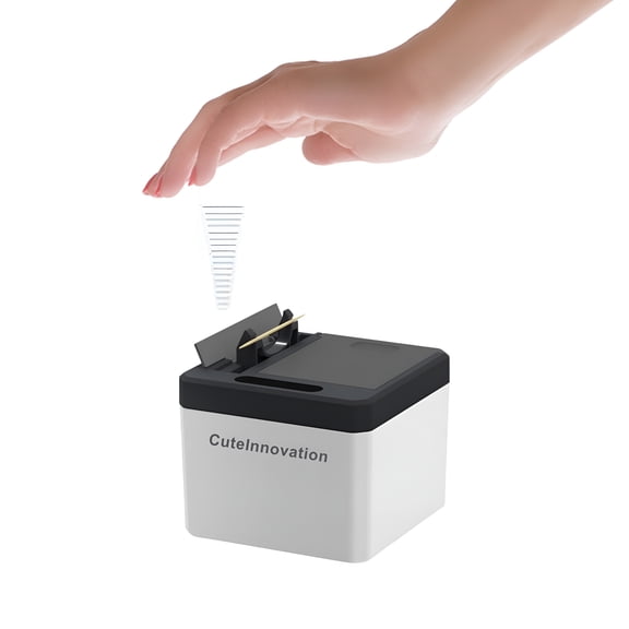 ACDANC Automatic Auto Toothpick Dispenser,Smart Toothpick Holder Box,Infrared Sensor Toothpick Box for Home Restaurant Office (White)