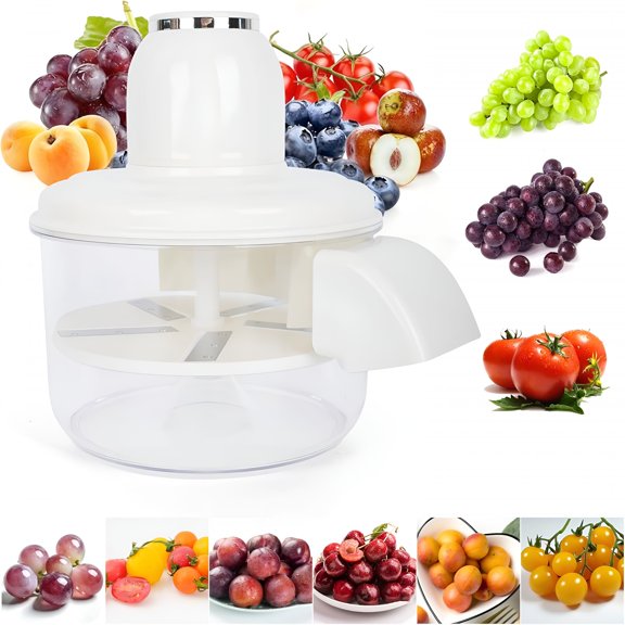 ACDANC Automatic Grape Peeler Machine,Electric Garlic & Cherry Tomato Peeler Skin Remover Tool for Small Fruits,Effortless Peeling for Home Kitchen (White-1Pc)
