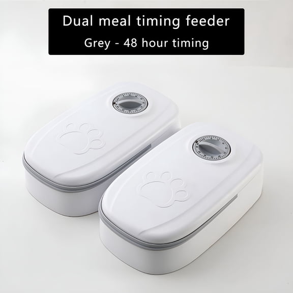 ACDANC Automatic Pet Feeder for Dogs and Cats, Dog/Cat Food Dispenser 350ml with 48-Hour Timer, Dishwasher-Safe Tray Feeds Wet or Dry Food, Schedule Meal or Treat