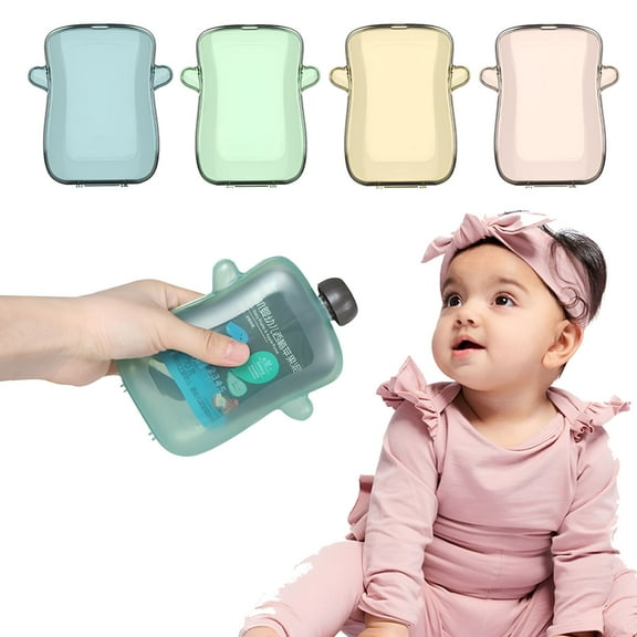 ACDANC Baby Pouch Holder Squeeze Proof Box - No Squeeze Spill Mess - Infant Self Feeding Food Bag Case - Anti-Squeeze Fruit Puree Juice Box Holder - Toddler Essentials