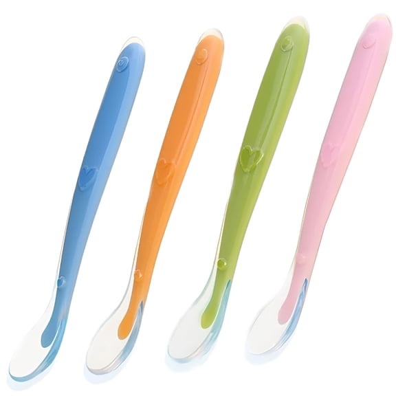 ACDANC Baby Spoon,4 Spoons,Baby Feeding Spoon,Porridge Spoon,Soft,For Infants From 3 Months,Silicone