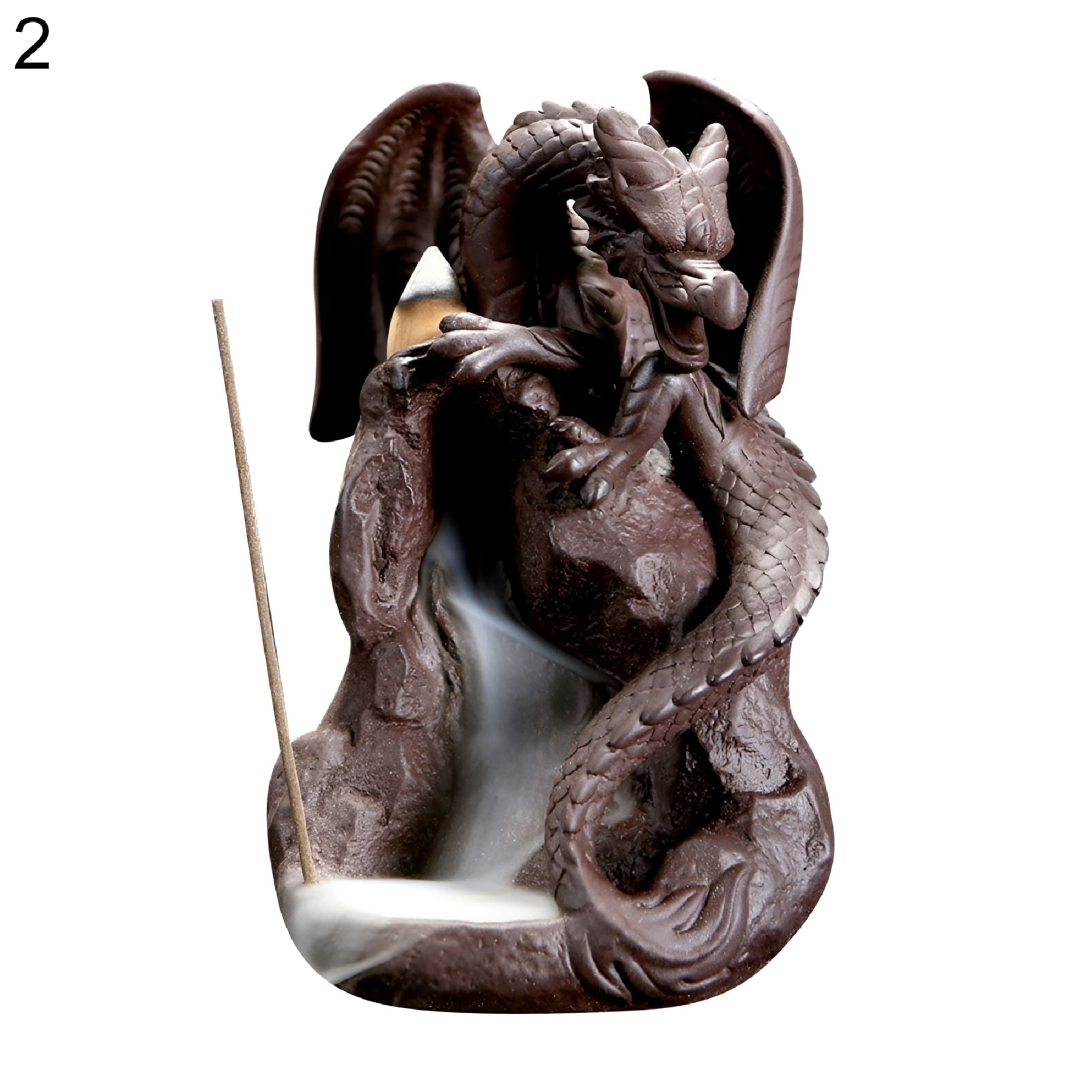ACDANC Backflow Dragon Incense Burner Holder Censer Meditation Ornament Decoration