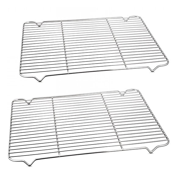 ACDANC Baking Rack Cooking Rack 16.6''X11.6 Stainless Steel Wire Drying Roasting Rack Fits Half Sheet Cookie Pans Commercial Quality Oven & Dishwasher Wire Rack for Baking Sheet(2Pcs)