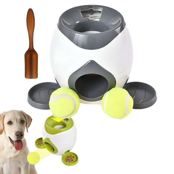 ACDANC Ball Launcher, Pet Tennis Ball Launcher Toy, Automatic Pet Feeder Launcher Dog Interactive Throwing Ball Machine