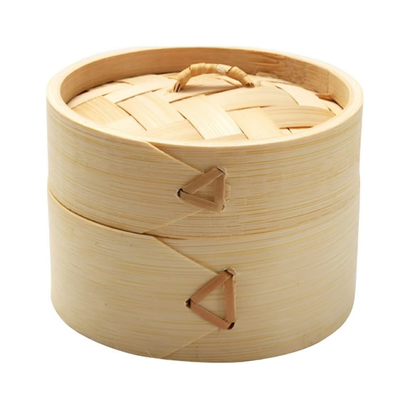 ACDANC Bamboo Steamer,Bamboo Steamer Eco-friendly Chinese Style Primary Color Natural Handmade Steam Basket for Home
