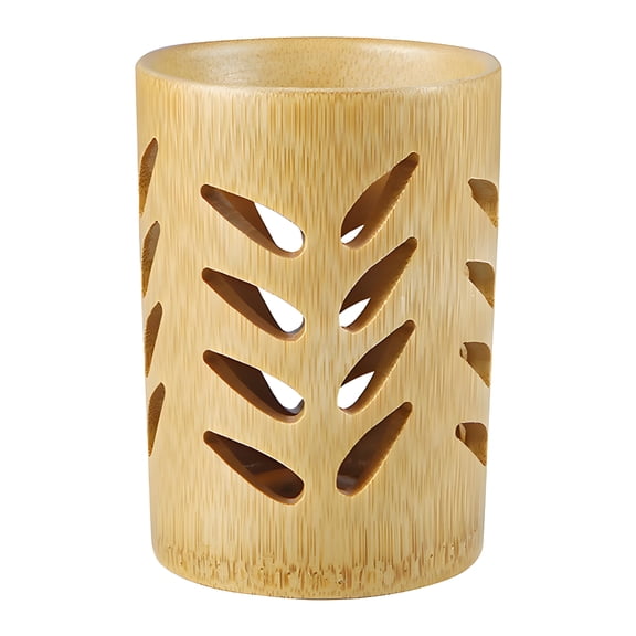ACDANC Bamboo Toothbrush Holder, Eco-Friendly Wooden Stand for Bathroom Vanity, Portable and Lightweight Travel Organizer for Camping, Smooth Finish