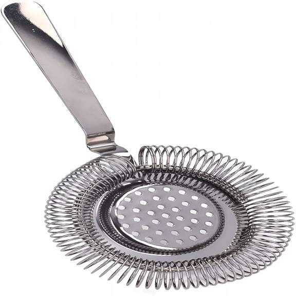 ACDANC Bar Strainer,Professional Stainless Steel Cocktail Strainer with Fine Filtering and Mirror Polished Finish for Bartending Restaurant Party (Black Plated)