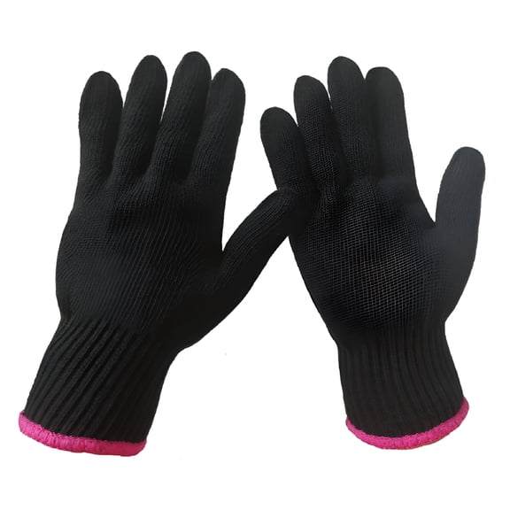 ACDANC Barber Heat Resistant Glove Hair Styling Heat Proof Glove Mitts Heat Blocking Glove Anti-Scalding Hairdressing Gloves For Curling Flat Straightener Irons Black