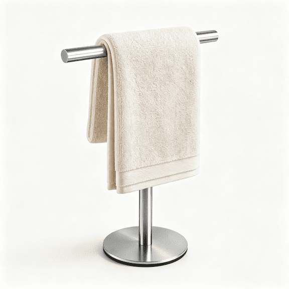 ACDANC Bath Hand Towel Holder Standing,13In T-Shape Towel Bar Rack Stand,Sus304 Stainless Steel Brushed Finish,Tower Bar for Bathroom Kitchen Vanity Countertop