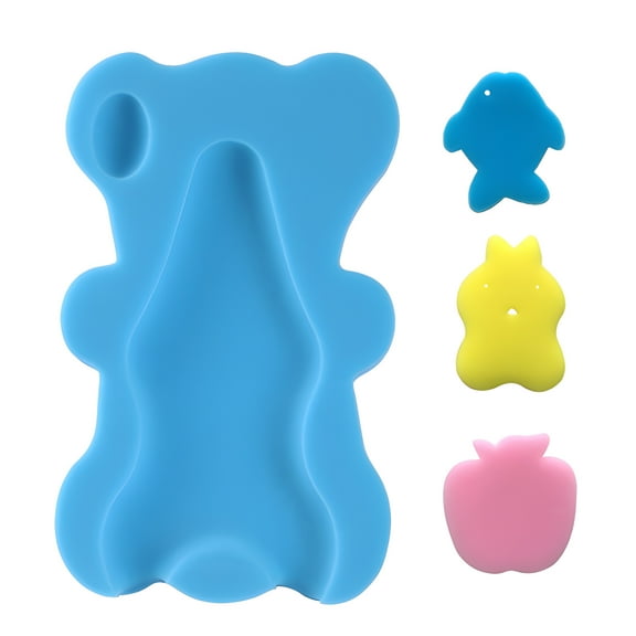 ACDANC Bath Sponge,Effortless Bathing for New Moms Baby Bath Sponge,Soft and Skin-Friendly Texture Baby Bath,Blue