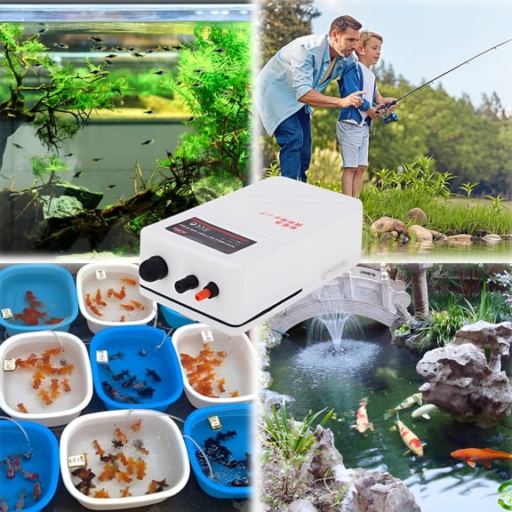 ACDANC Battery Aquarium Air Pump, Quiet DC-800 Backup Fish Tank Air Bubbler, Portable Power Outage Aerator Emergency Oxygen Diffuser, Keeps Fish Safe & Bait Minnow Shrimp Alive