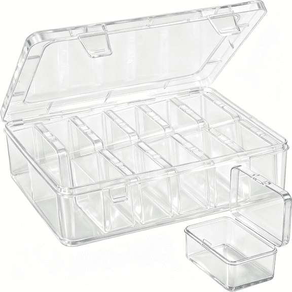 ACDANC Bead Organizers and Storage Box,Medium Size Case Plastic Container for Sewing Clay Beads Craft and Jewelry Making