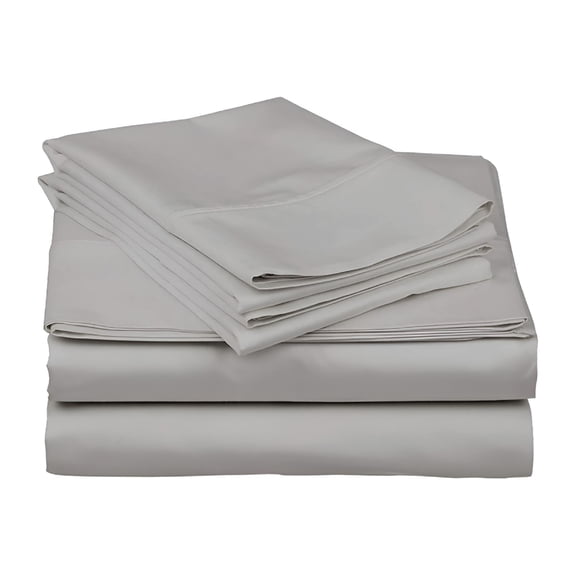 ACDANC Bed Sheets Set - 800 Thread Count 100% Egyptian Cotton Sheets - 4 Piece Sheet Set Fits Mattress Upto 24" Deep Pocket Sateen Weave for Soft Fitted Sheet - Silver Solid King Size