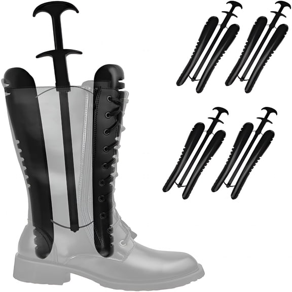 ACDANC Boot Calf Stretcher Adjustable Shoe Trees Length Width Keeper Shaper (Black)