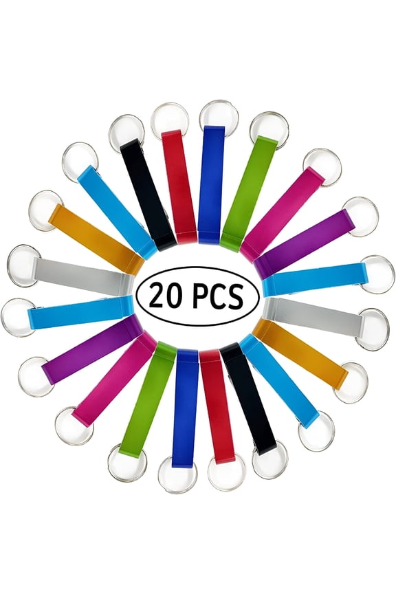 Bottle Opener Keychain Bulk 20 Multicolor Aluminum Can Beer Opener Ring Gift for Party Favor Wedding Favor Bartender Groomsmen Fathers Day