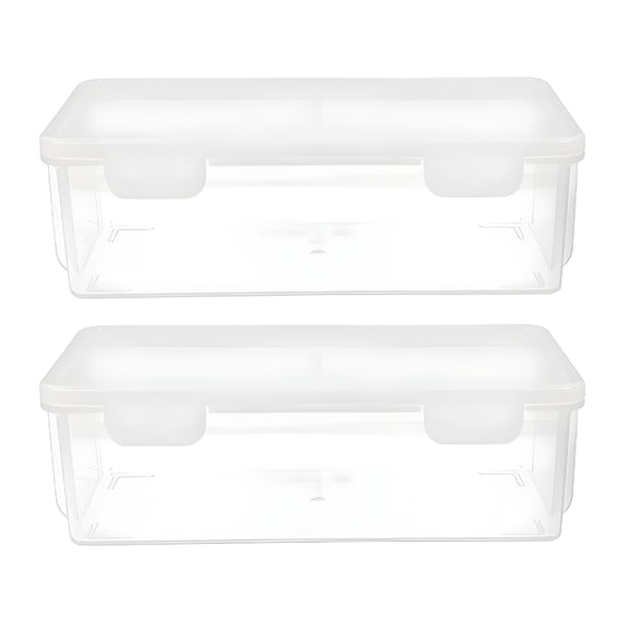 ACDANC Bread Loaf Container 2Pcs Airtight Plastic Food Storage Containers for Bread and Cereal (7.48X3.74X2.36inches)