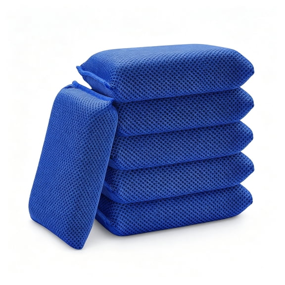 ACDANC Bug Sponge for Car Washing (6 Pack) Bug and Tar Remover for Cars - Ultra Soft Mesh Car Wash Sponge Non-Scratch