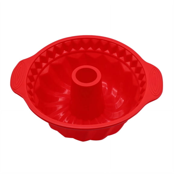 ACDANC Bundt Cake Pan,High and Low Temperature Resistance Circle Bundt Cake Pan Nonstick,Easy Release Bundt Pan,Red