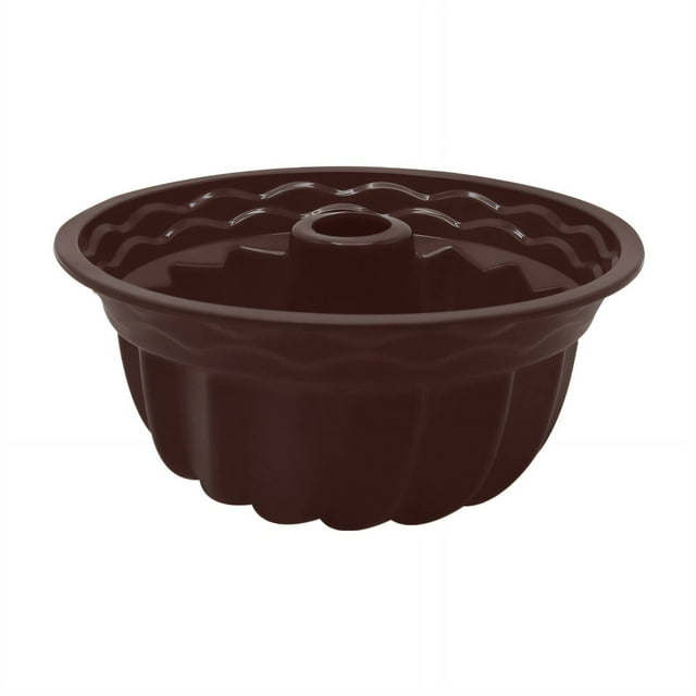 ACDANC Bundt Cake Pan,Spiral Cyclone Bundt Cake Pan Nonstick,Safe and Soft Material Bundt Pan,Chocolate