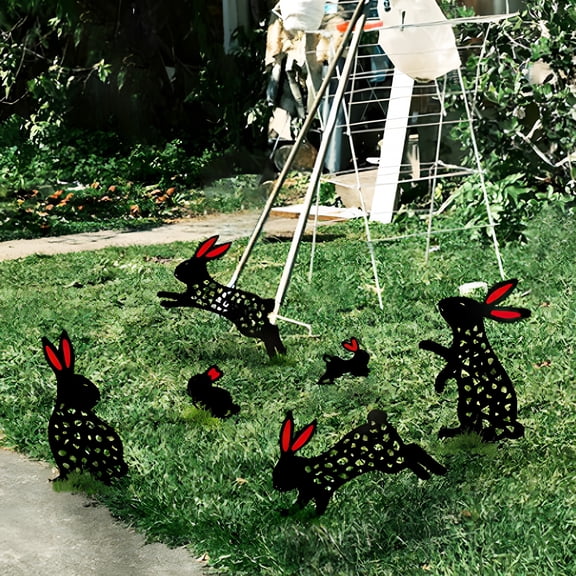 ACDANC Bunny Rabbit Garden Stake, Acrylic Yard Art