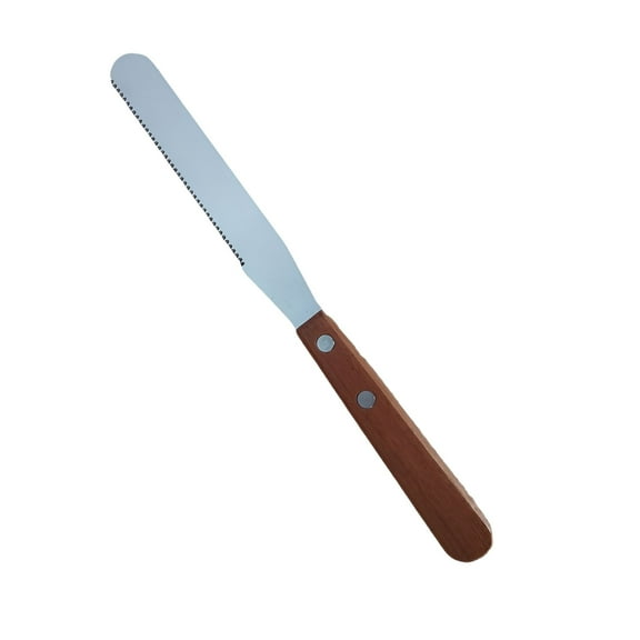 ACDANC Butter Knife with Wooden Handle - Multi-Functional Serrated Knife for Baking & Daily Use