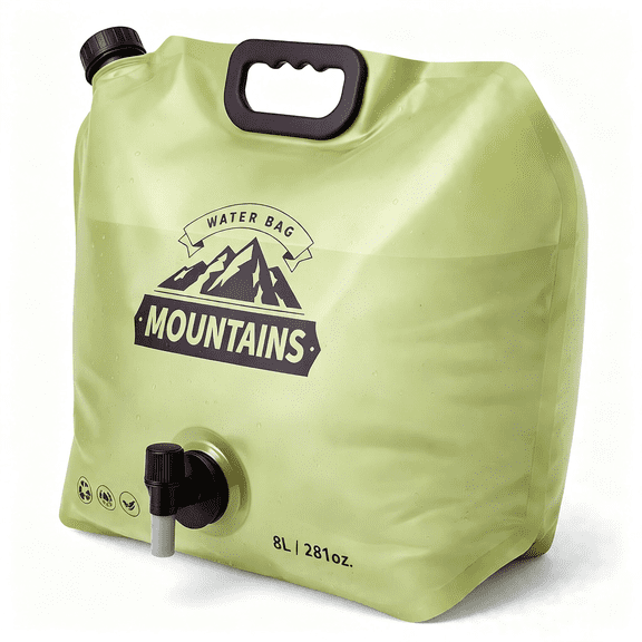 ACDANC Camping Water Container 2 Gallon Collapsible Water Jug with Spout-Reusable Plastic Flasks,Foldable Empty Gallon Jug for Water Storage,Water Bag for Outdoor Hiking Emergency Prep(1 Pack)
