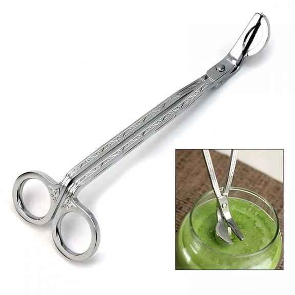 ACDANC Candle Wick Trimmer,Polished Stainless Steel Wick Trimmer,Reaches Deep Into Candles to Cut Spent Wicks,Allow Cleaner Burn and Prevent Soot Buildup (Silver)