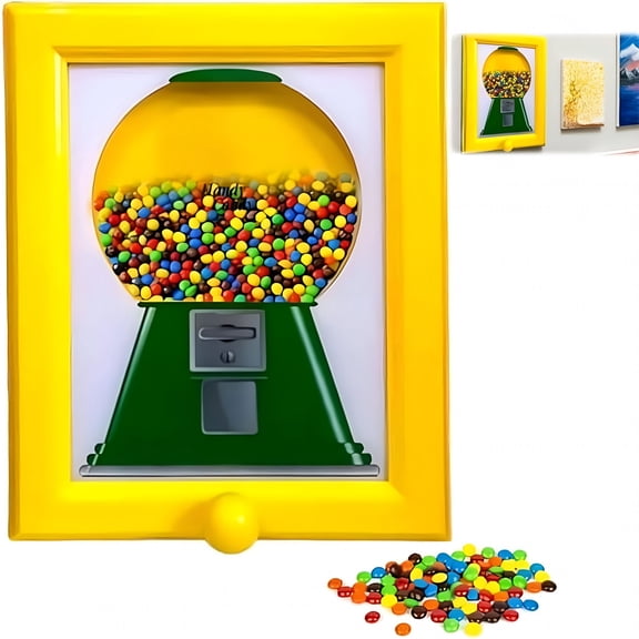 ACDANC Candy Dispenser Picture Frame - Gumball Machine in A Frame | Fast Distribution of Candies,Nuts,and Pet Treats | Perfect Birthday and Holiday Gift